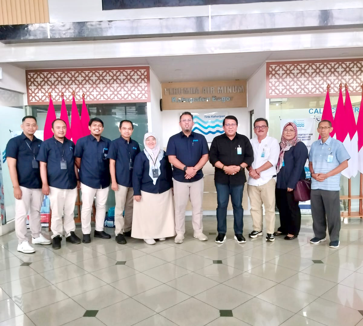 Audiensi ke Kantor PDAM Kab.Bogor bertemu dengan Direktur Operasional dan para manager dalam ranga kerjasama Program Pendidikan.